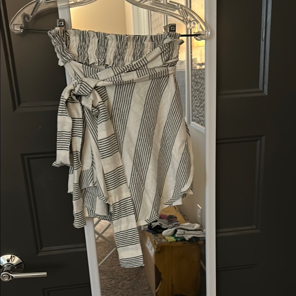 Striped Black and White Women's Skirt